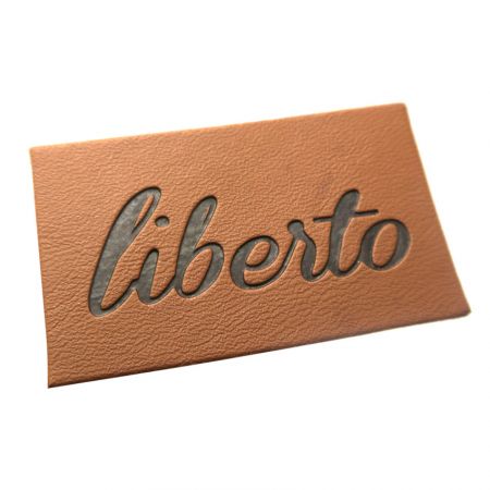 egyedi forró préselt farmer bőr címke