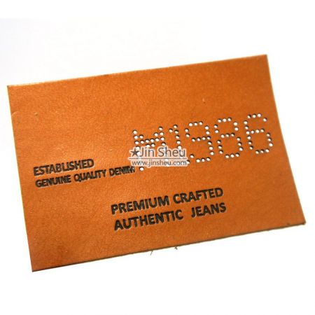 Custom Hollowed Logo Leather Label