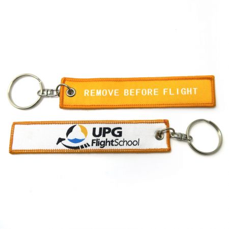 Etiquetas-chave de aviação de piloto de jato de tecido trançado