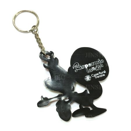 Porte-clés en caoutchouc imprimé avec logo personnalisé
