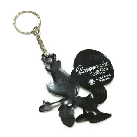 Tilpasset logo trykt gummikeychain