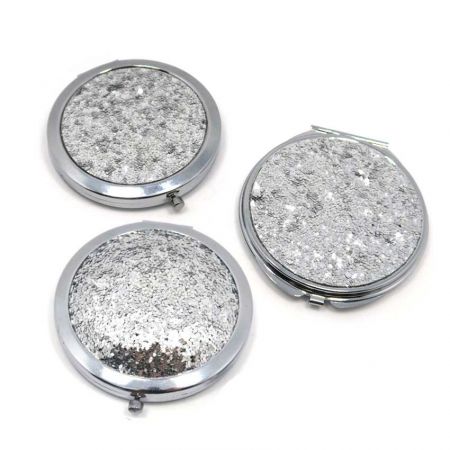Promotional Sparkle Sequin Compact Mirrors - Promotional Sparkle Sequin Compact Mirrors