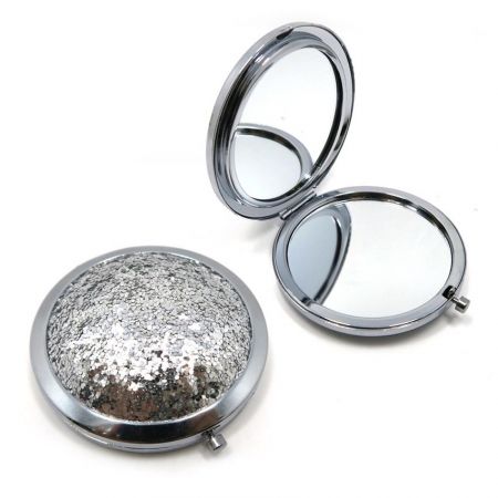 espejos de maquillaje a granel con brillo y lentejuelas