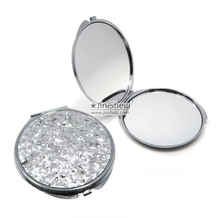 wholesale glitter sequin pocket mirrors