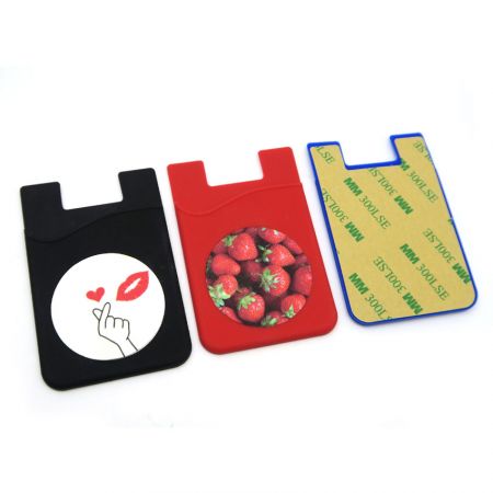 custom cellphone credit card holder with screen wiper