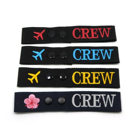 custom airline embroidered crew tags