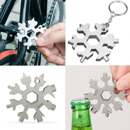 Snowflake Multiple Function Tool - Promotional Outdoor Snowflake Multi-Function Tools