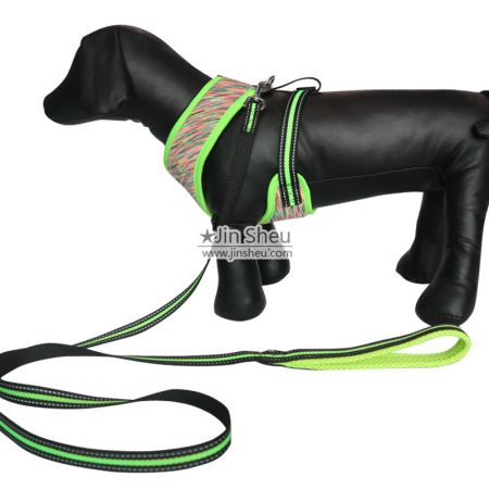 soft dog harness and dog leash