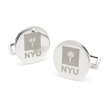 personalized round 925 silver cufflinks