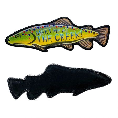 Custom Heat Cut Sublimated Patch - Personalized Sublimation Printed Fish Patch