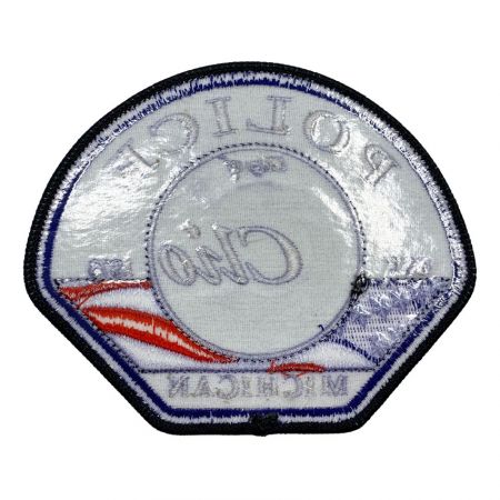 cusotm iron on embroidery police badge