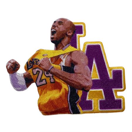 Parche de sublimación de jugador de baloncesto - parche sublimado bordado personalizado de estrella de la NBA