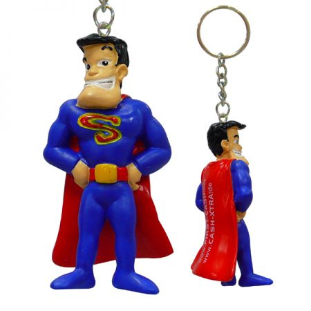 Supermannfigur-nøkkelring