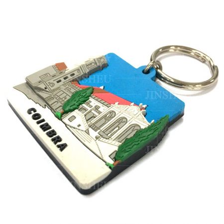 Promotional travel souvenir rubber keyring