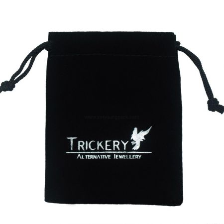 Túi đựng đồng hồ bằng nhung với in bạc