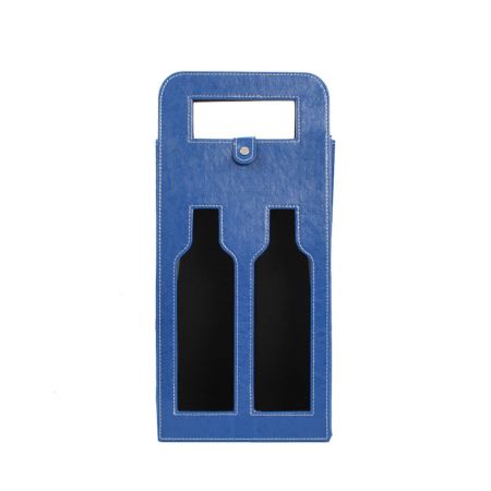personalized leather wine bottle carrier