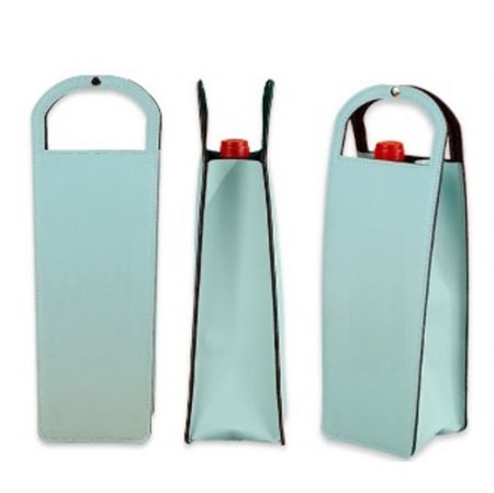 wholesale blank leather wine tote bag