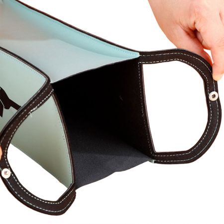 Individuelles Logo PU-Lederwein-Tragetasche