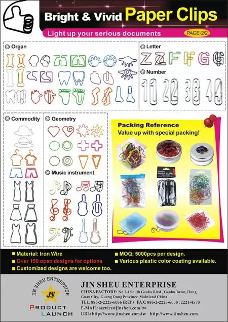 Promotional Wire Paperclips