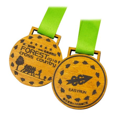 customized sports wood medals factory