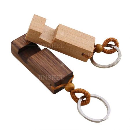 custom wooden mobile phone stand keyring