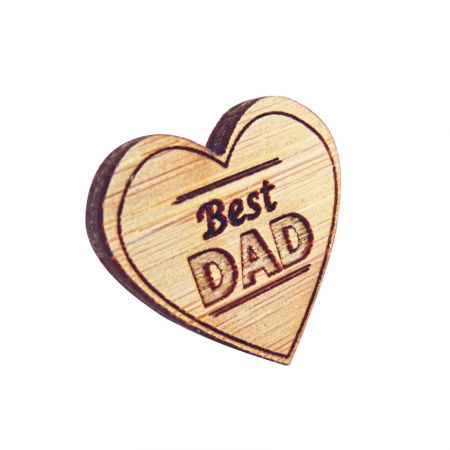 father day wooden badges