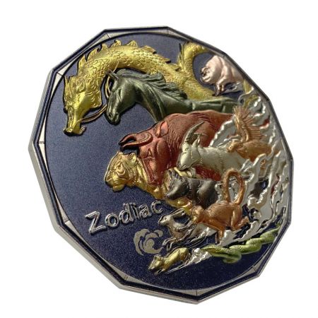 3D relief high end custom metal coin