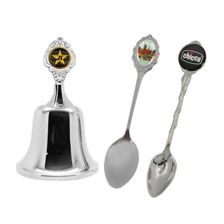Souvenir Spoons and Table Bells - unforgettable dinner bell & souvenir spoon gift set