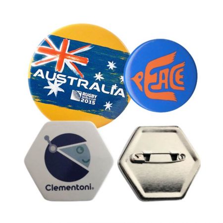 Button Pins - Custom Button Pins, Woven & Embroidered Patches Manufacturer