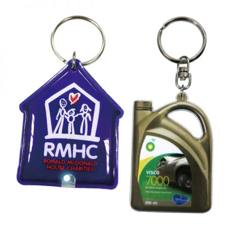 PVC Vinyl Keychains - Optional LED light of PVC vinyl keychains