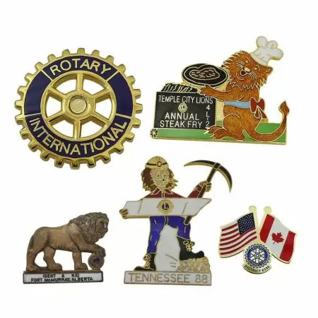 Klubbnål - Spesiallagde nåler til Rotary-klubben, Lions Club, osv.