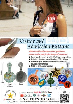 Visitor and Admission Buttons