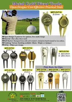 Ferramentas de golfe em metal