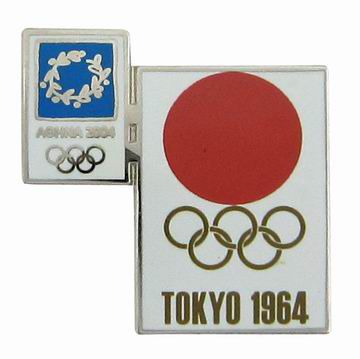Metal Olympics lapel pins