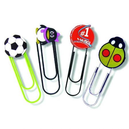 Custom Rubber Topper Paper Clips - Custom Rubber Topper Paper Clips
