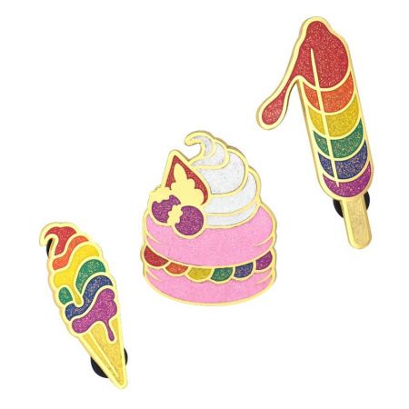 Räätälöidyt kimaltavat pinssit