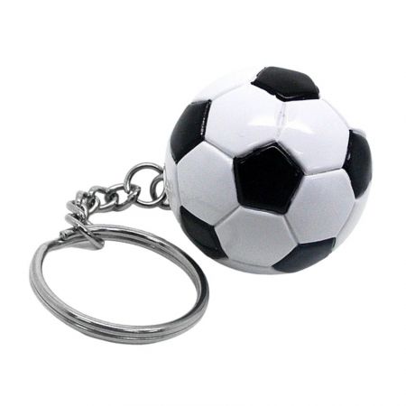 Portachiavi in PVC a forma di pallone da calcio - Portachiavi sportivi