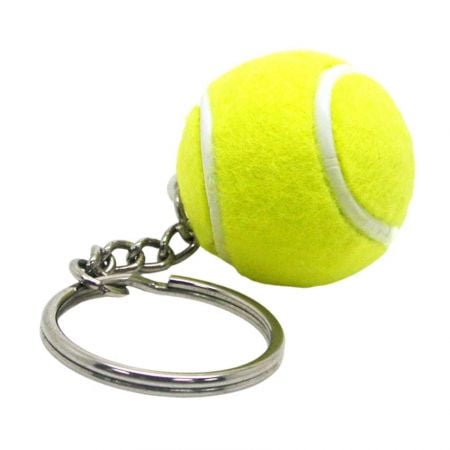 テニスボール付きのボールキーチェーン - テニスキーチェーン
