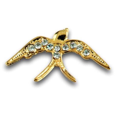 Emblema de Pedra Preciosa Personalizado - Broche de Cristal
