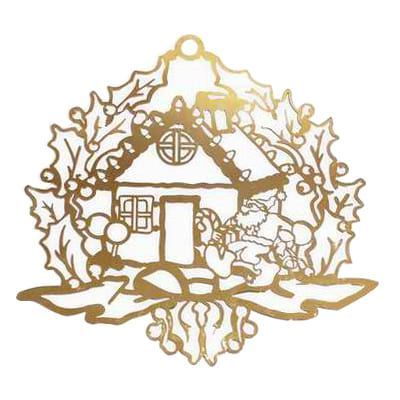 Decoratieve geëtste metalen ornamenten