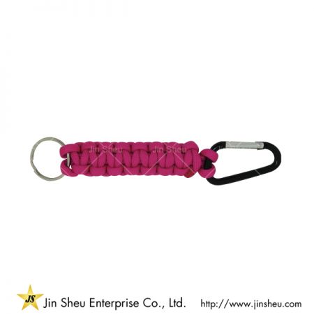 paracord survival carabiner keychain