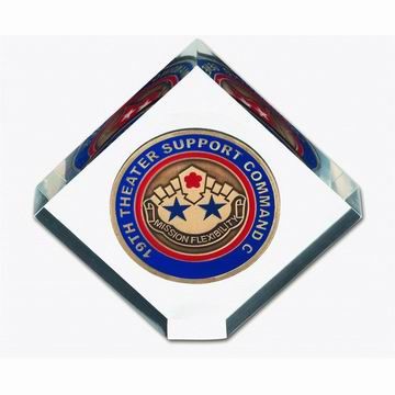 Custom Lucite Paperweight - Custom Lucite Crystal Paperweight