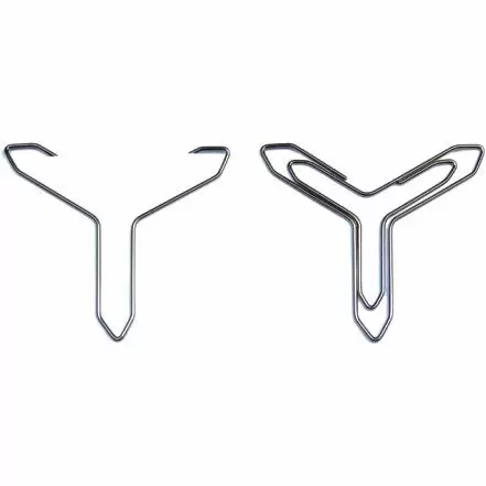 agrafes en fil métallique