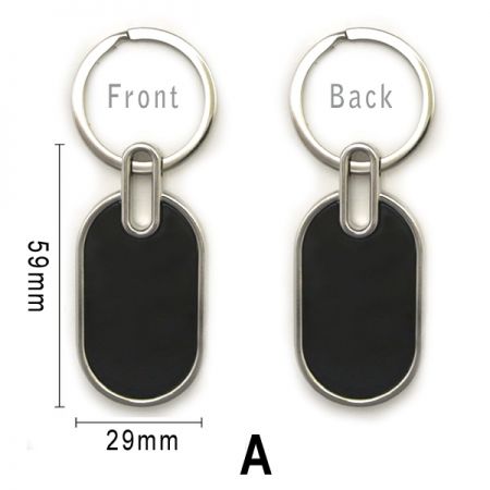 black keychain ring
