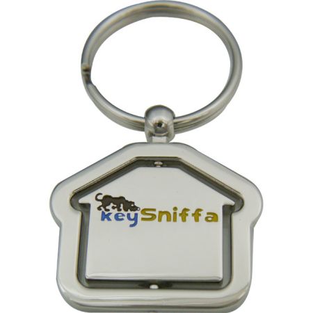 Husformet drejende nøglering - Husformet spinnende nøglering