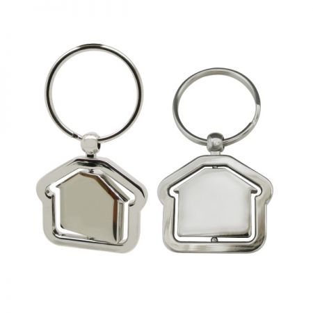 house shaped spining keychain for sale