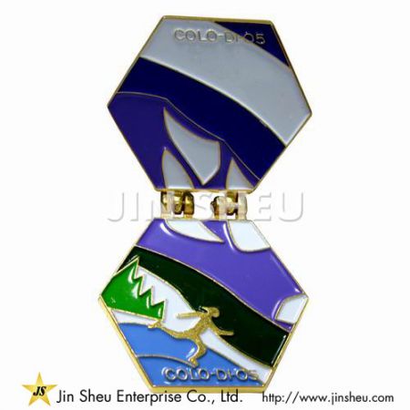 ヒンジ付きエナメルピン