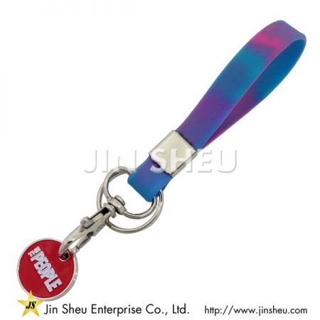 Silicone Trolley Token Keyrings - Silicone Trolley Token Keyrings