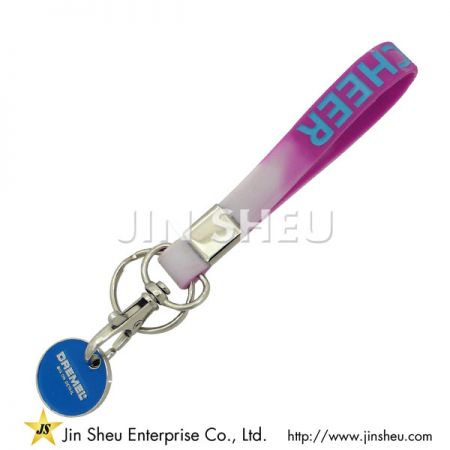 Silicone Shopping Trolley Coin Keyring