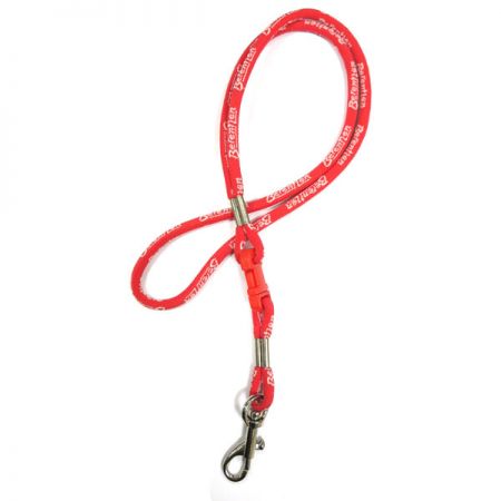 round cord lanyard with clip water bottle holder